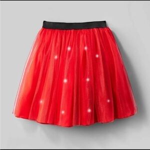 HYDE & EEK! ADULT LIGHT UP TUTU SKIRT RED - SIZE ONE SIZE (NEW WITH TAGS)